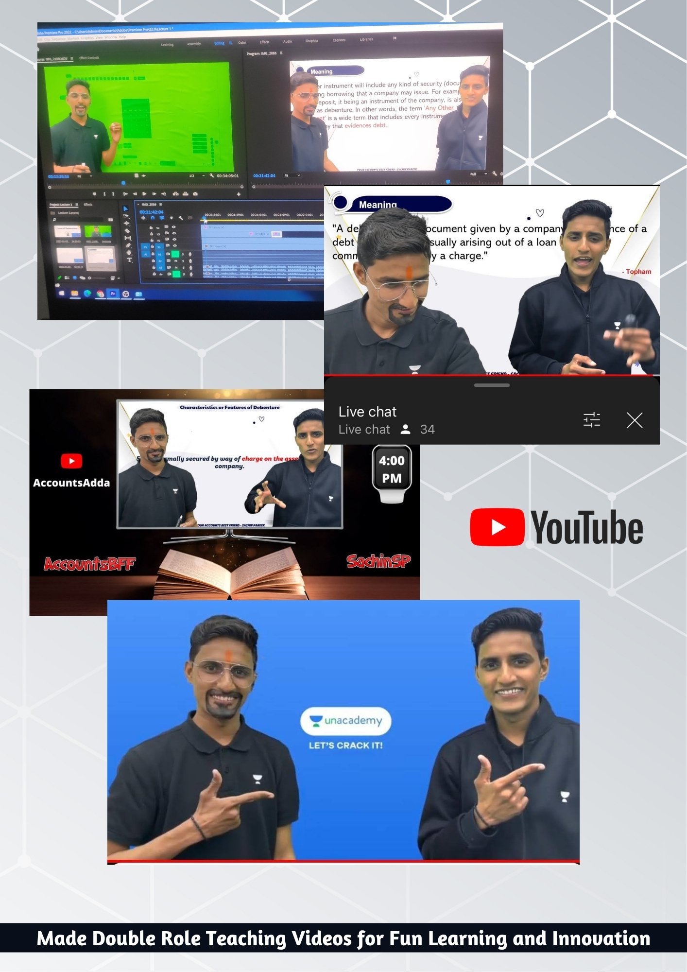 Sachin Pareek Created Double Role Teaching Videos for Innovative Learning