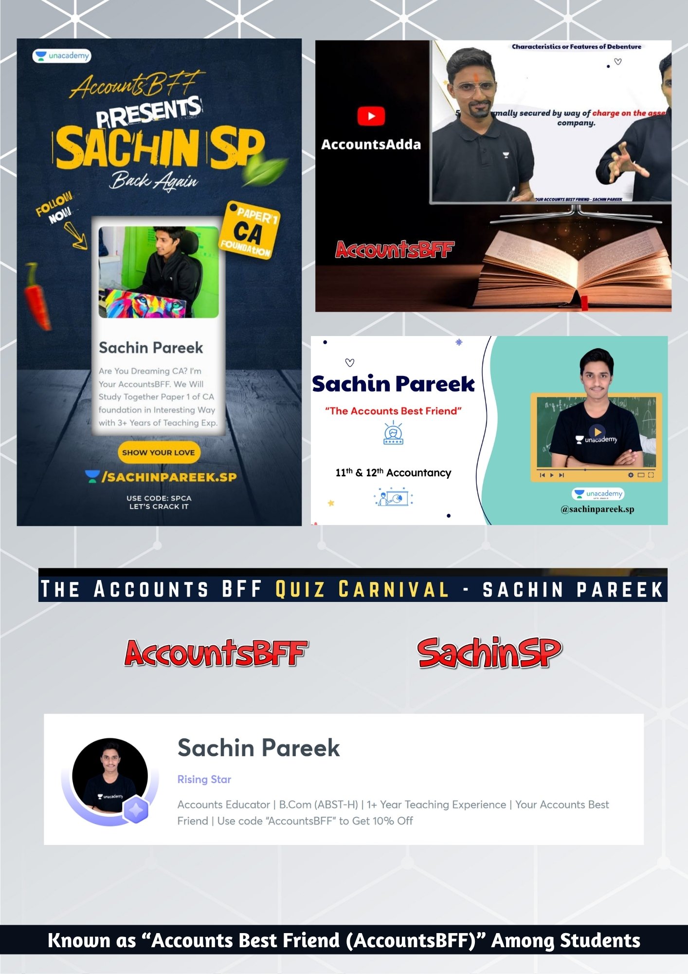 Sachin Pareek Became Popularly Known as “Accounts Best Friend (AccountsBFF)” Among Students