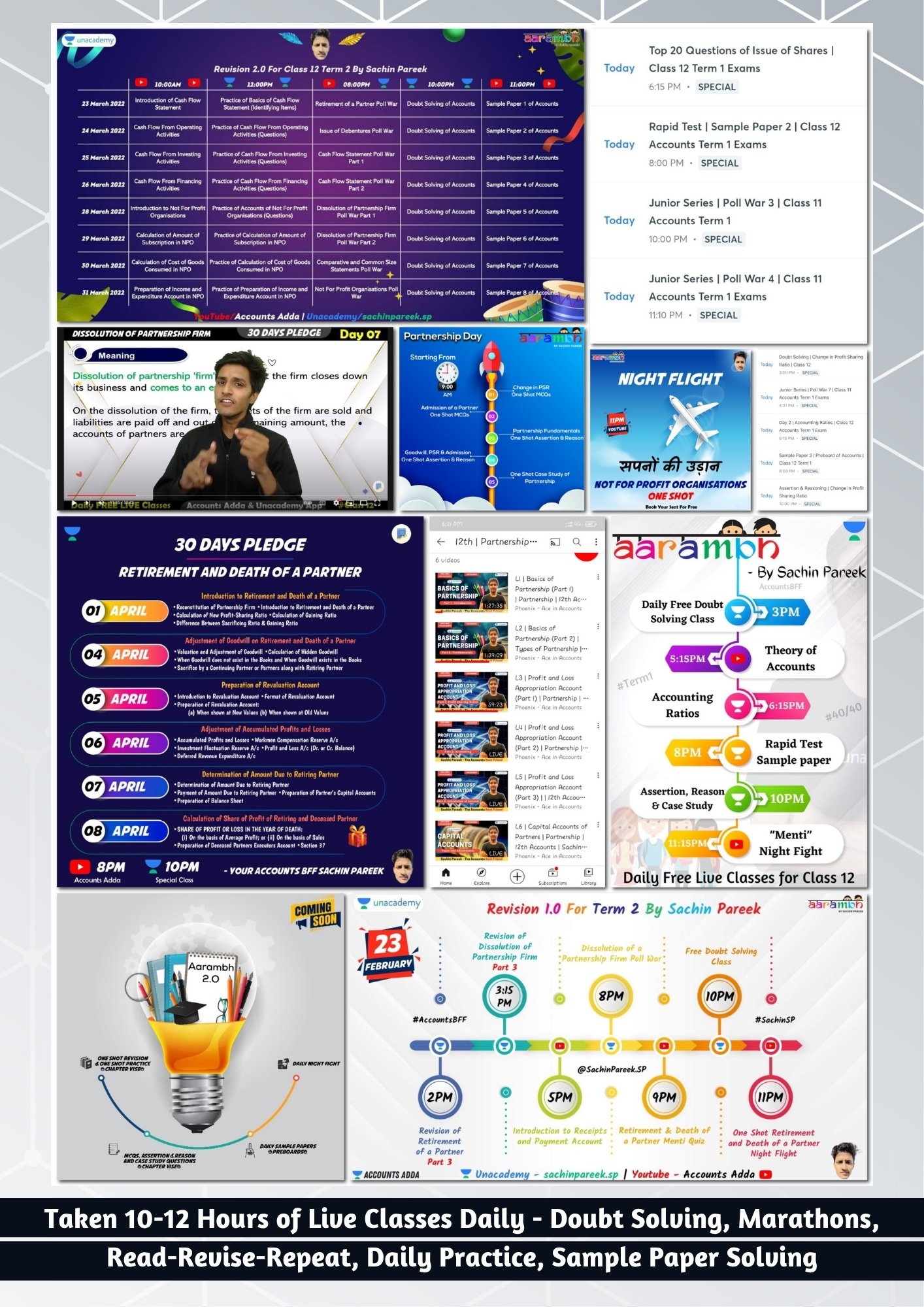 Sachin Pareek Conducted 10–12 Hours of Live Classes Daily to Support Student Success