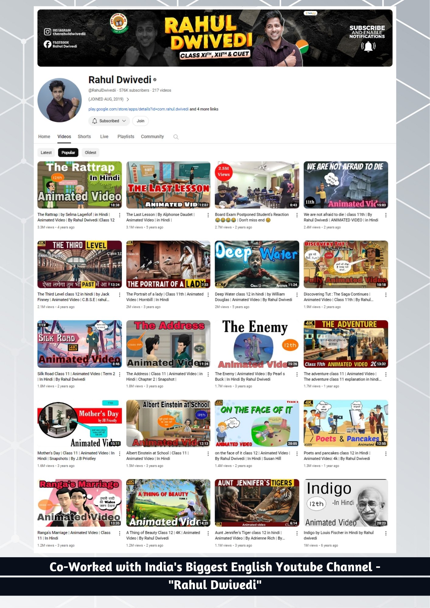 Sachin Pareek Collaborated with Leading Educational YouTube Creator Rahul Dwivedi